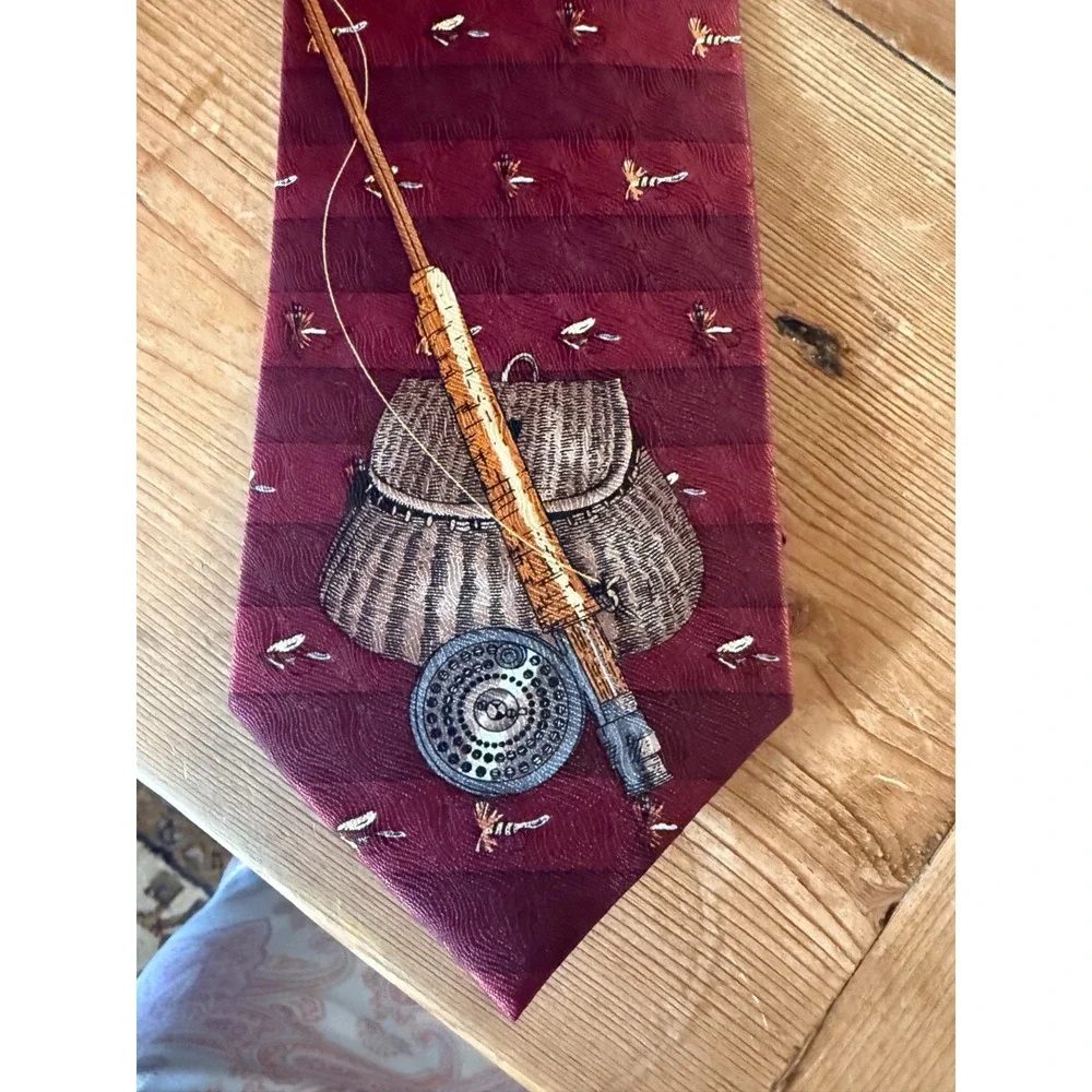 Cabela's Silk Tie Fly Fishing Creel Rod Flies‎ Maroon 58